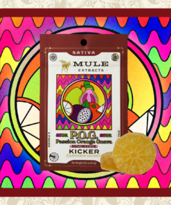 Mule Kicker - Sour POG 100mg 1:2 THC/CBG Gummy 2pk