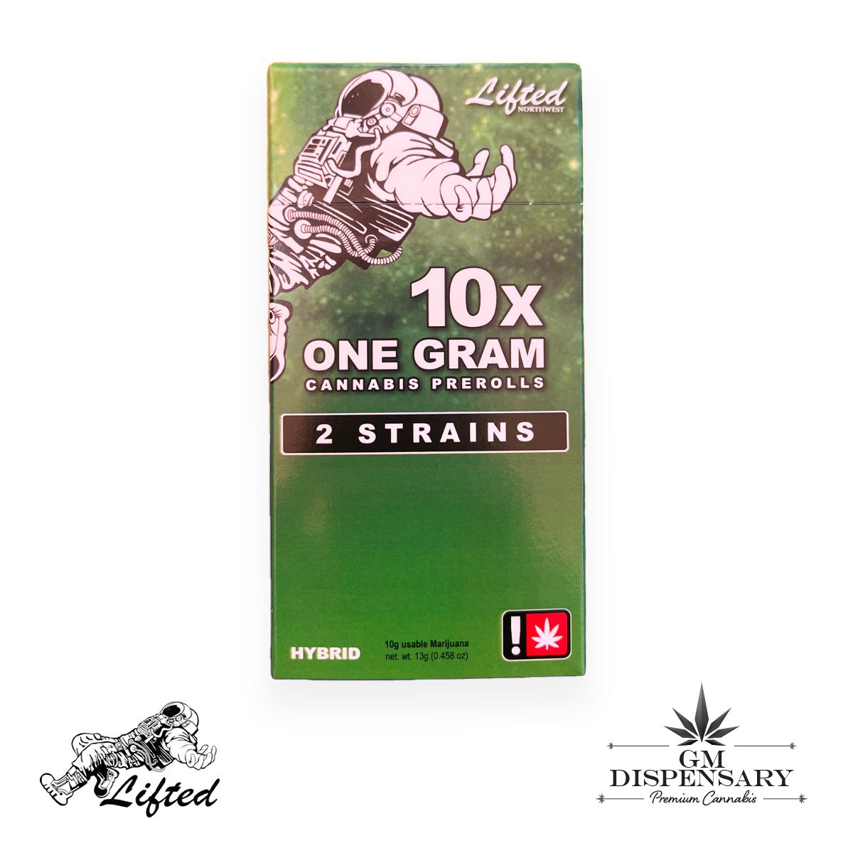 Lifted NW Pre-Roll 10 Pack - Hybrid - Bangers and Mac 1/Lemon Tree Punch