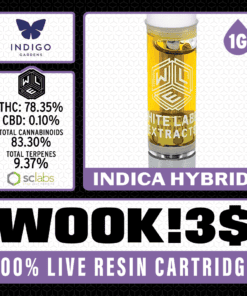 White Label Extracts 1g Live Resin Cartridge - Wook!3$