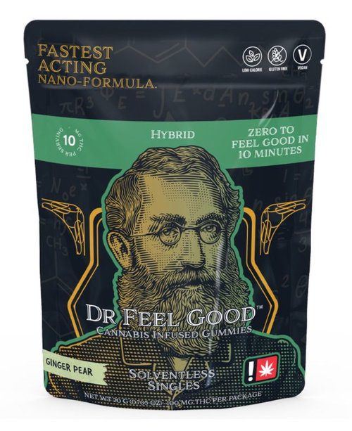 Dr. Feel Good - Ginger Pear Hybrid Single Hash Rosin Gummy