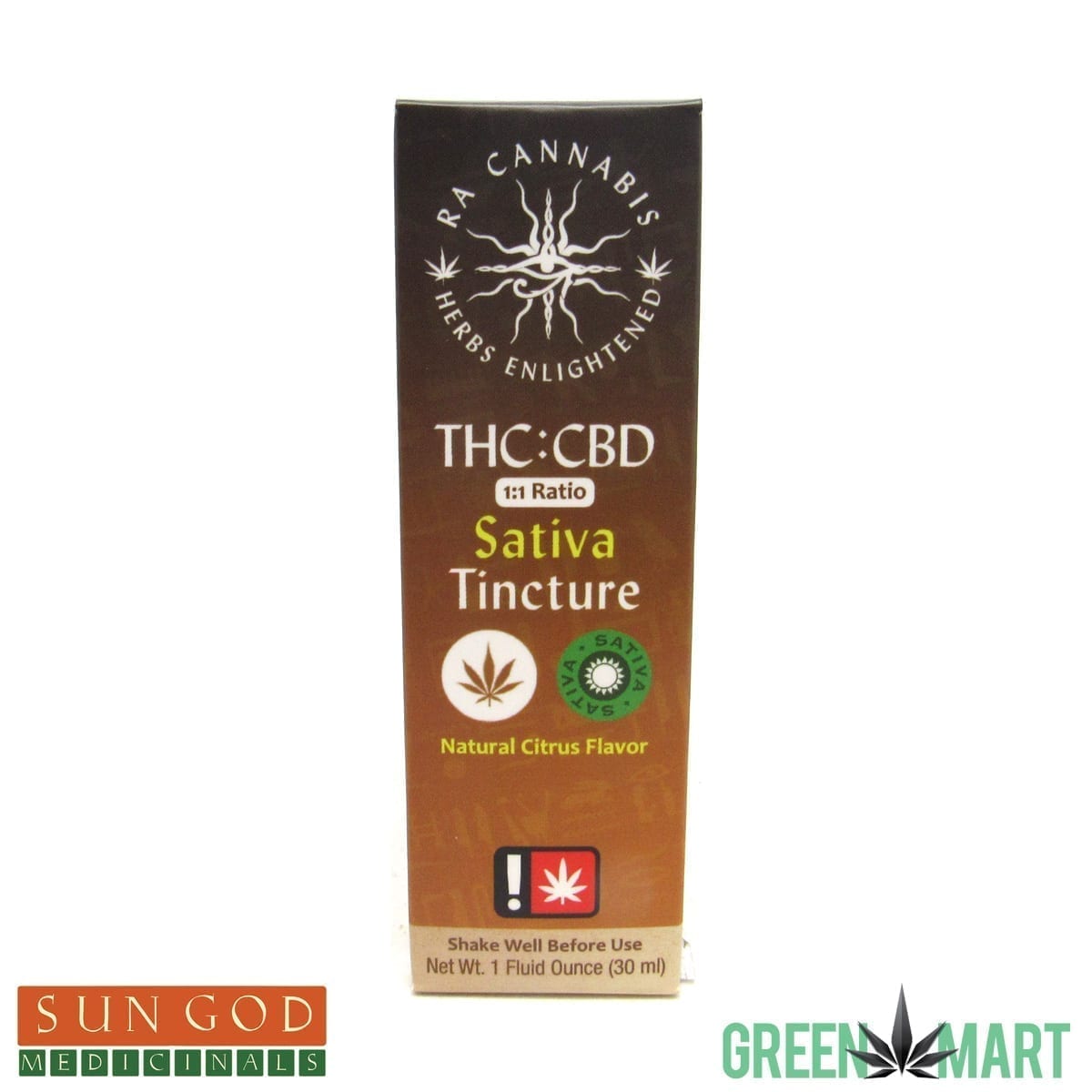 Sun God Ra 1:1 Sativa THC:CBD Tincture