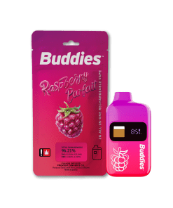 Buddies Brand 2G Flavored AIO Vape - Raspberry Parfait