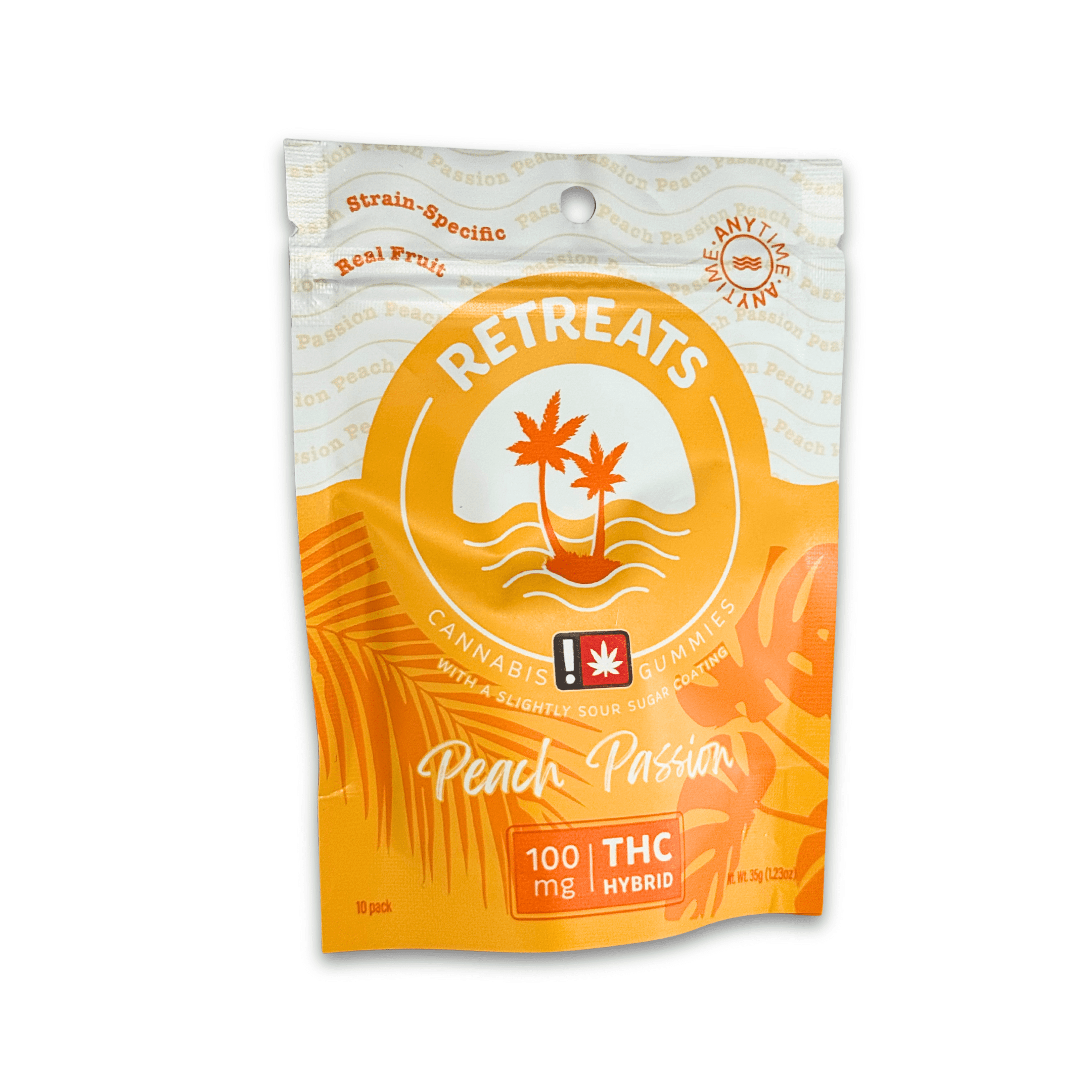 Retreats Cannabis Jellies 10pk - Hybrid Peach Passion