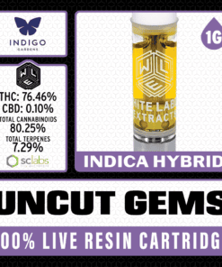White Label Extracts 1g Live Resin Cartridge - Uncut Gems
