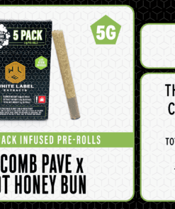 WLE Infused 1g Pre-Roll 5 pack - Honeycomb Pave x Apricot Honey Bun