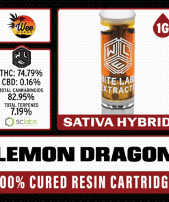 White Label Extracts 1g Cured Resin Cartridge - Lemon Dragon