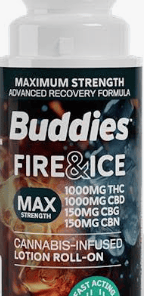 Buddies - Fire & Ice MAX THC/CBD/CBG/CBN Roll-On Lotion 3oz