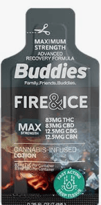 Buddies - Fire & Ice MAX Single Serving 1:1:1:1 THC/CBD/CBG/CBN Topical Lotion