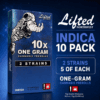 Lifted NW Pre-Roll 10 Pack - Indica - Hashburglar/Sub Zero