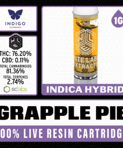 White Label Extracts 1g Live Resin Cartridge - Grapple Pie