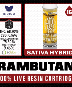 White Label Extracts 1g Live Resin Cartridge - Rambutan