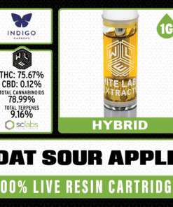 White Label Extracts 1g Live Resin Cartridge - Dat Sour Apple