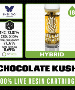 White Label Extracts 1g Live Resin Cartridge - Chocolate Kush