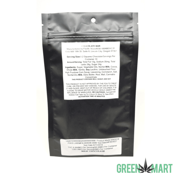 Pacific Wave THC Milk Chocolate Bars