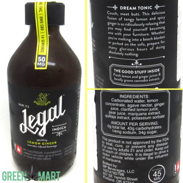 Legal Beverages Lemon Ginger Indica