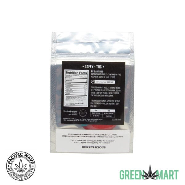 Pacific Wave Edibles THC Taffy - Berrylicious