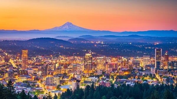 Portland Skyline and Mt. Hood