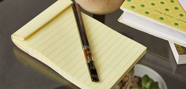 Co2 Pen on Notepad