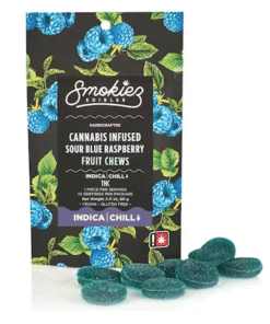 Smokiez - Sour Blue Raspberry 100mg Indica Gummies