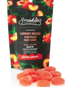 Smokiez – Sour Peach 100mg Sativa Gummies