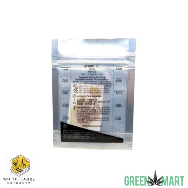 White Label Extracts - Green Crack Back