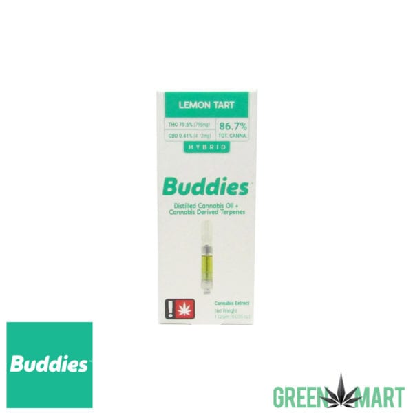 Buddies Brand Distillate Cartridge - Lemon Tart