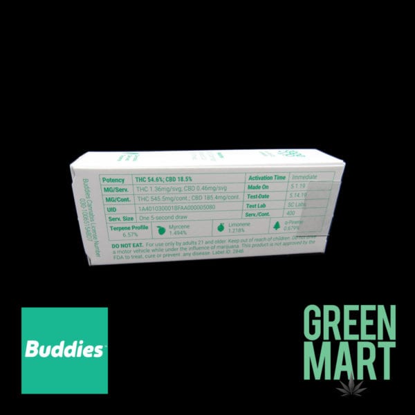 Buddies Brand Distillate Cartridge - Love Bucket Terps