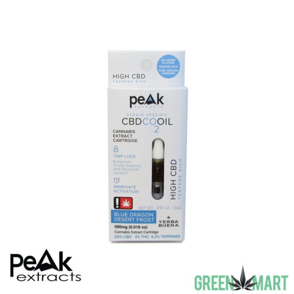 Peak Extracts CBD Cartridges - Blue Dragon Desert Frost