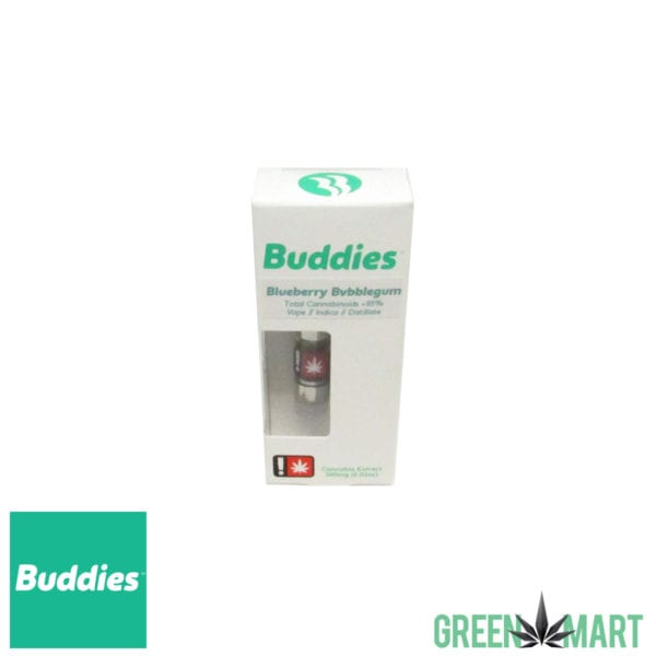 Buddies Brand Distillate Cartridge - Blueberry Bubblegum