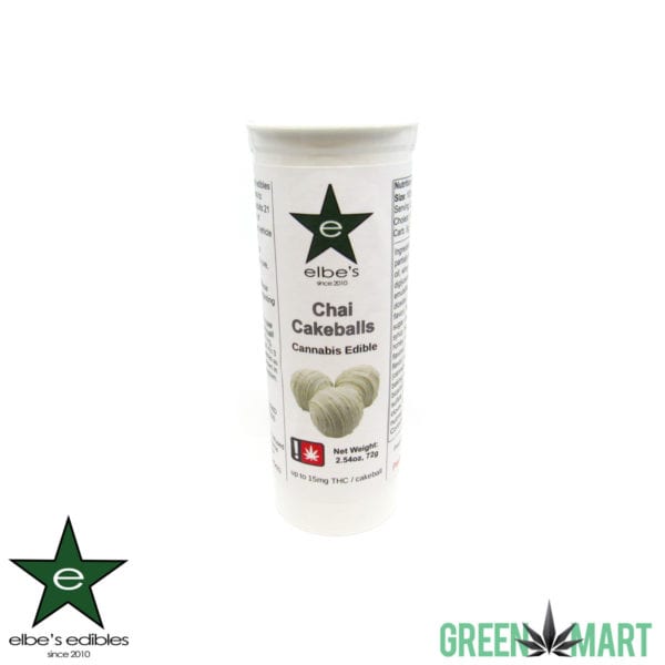 Elbe's Edibles - Chai Cake Balls Tube