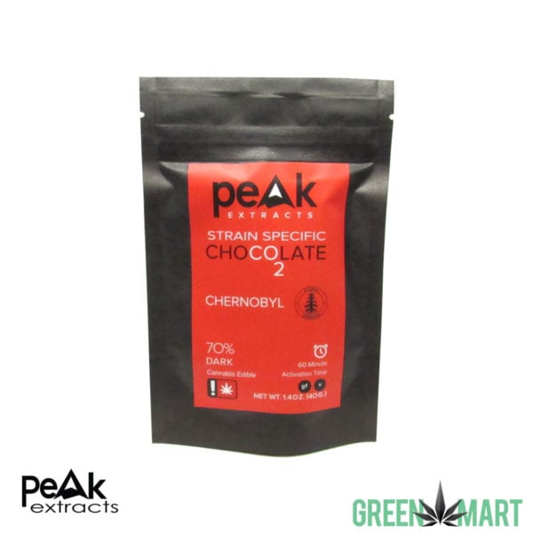 Peak Extracts THC Dark Chocolate Bar - Chernobyl