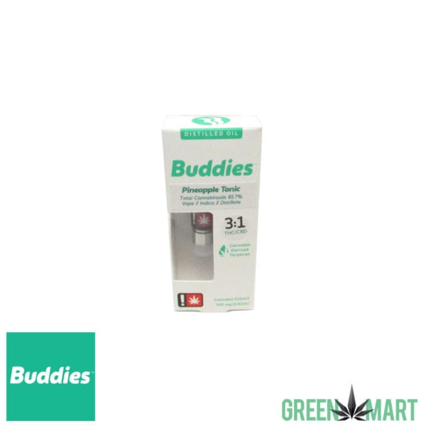 Buddies Brand Distillate Cartridge - PineappleTonic