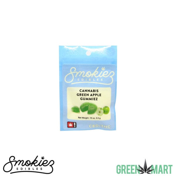 Smokiez Edibles Gummiez - Green Apple 1:1 Single
