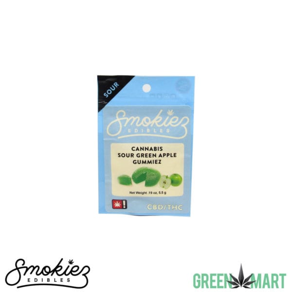 Smokiez Edibles Gummiez - Sour Green Apple 1:1 Single