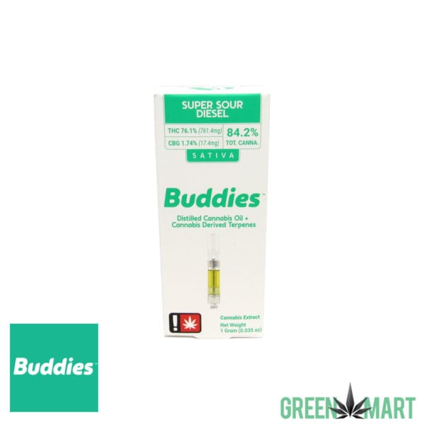 Buddies Distillate Cartridge - Super Sour Diesel Full Gram
