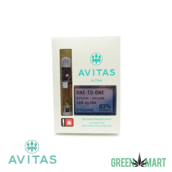 Avitas Ultra Distillate Cartridges - One to One Full Gram