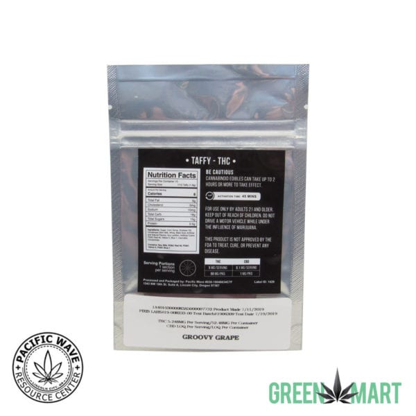 Pacific Wave Edibles THC Taffy - Groovy Grape