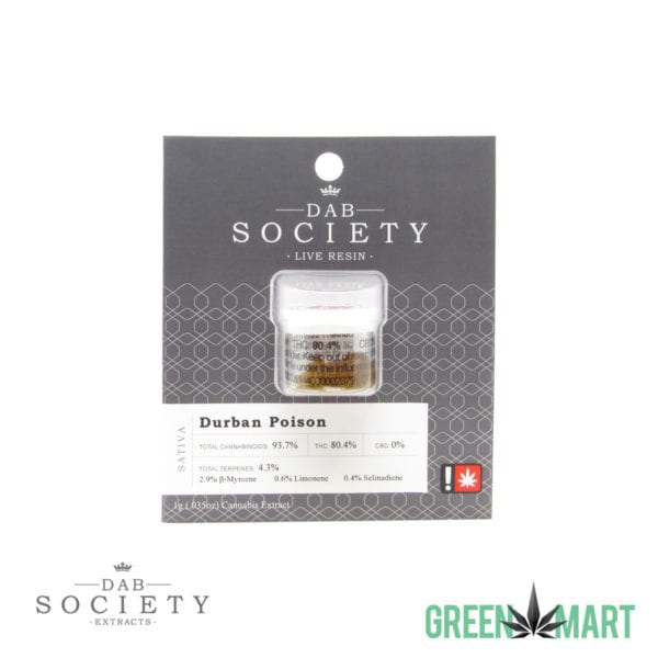Dab Society Extracts - Durban Poison Live Resin