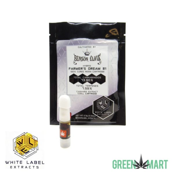 White Label Extracts Cured Resin Cartridge - Farmer's Dream #1
