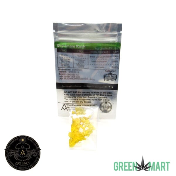 Artifact Extracts - Nightmare Kush Shatter