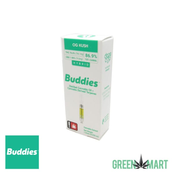 Buddies Brand Distillate Cartridge - OG Kush Full Gram