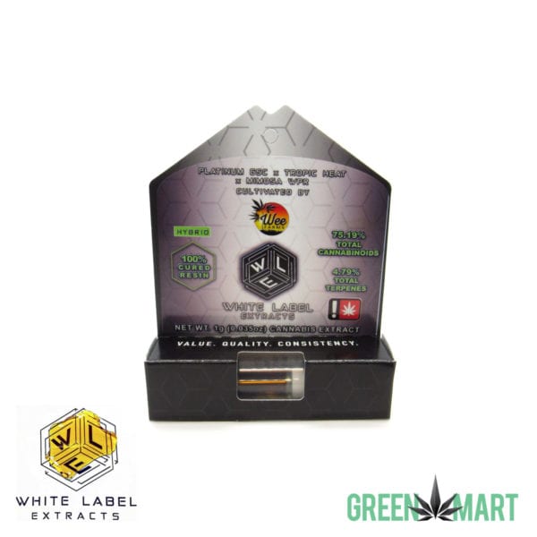 White Label Extracts Cured Resin Cartridge - Platinum GSC x Tropic Heat x Mimosa WPR 1g