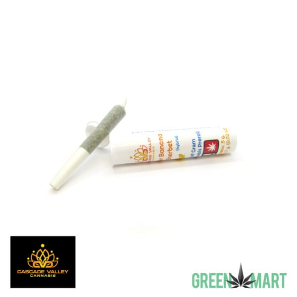 Cascade Valley Cannabis Pre-roll - Sour Banana Sherbet