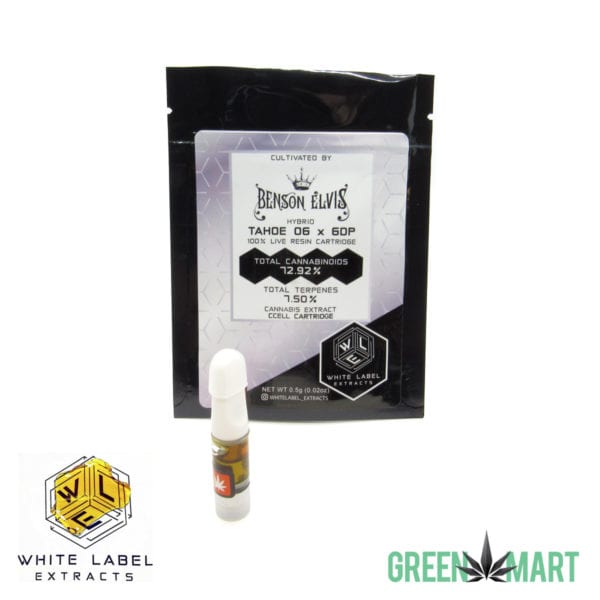 White Label Extracts Live Resin Cartridge - Tahoe OG x GDP Half Gram