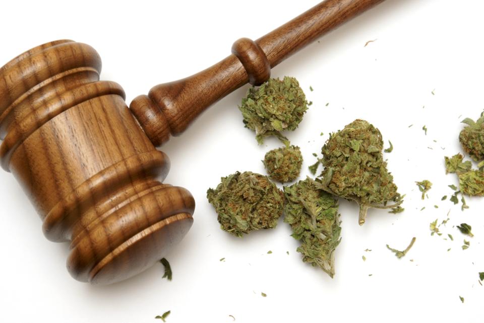 Marijuana and a gavel together. GETTY
