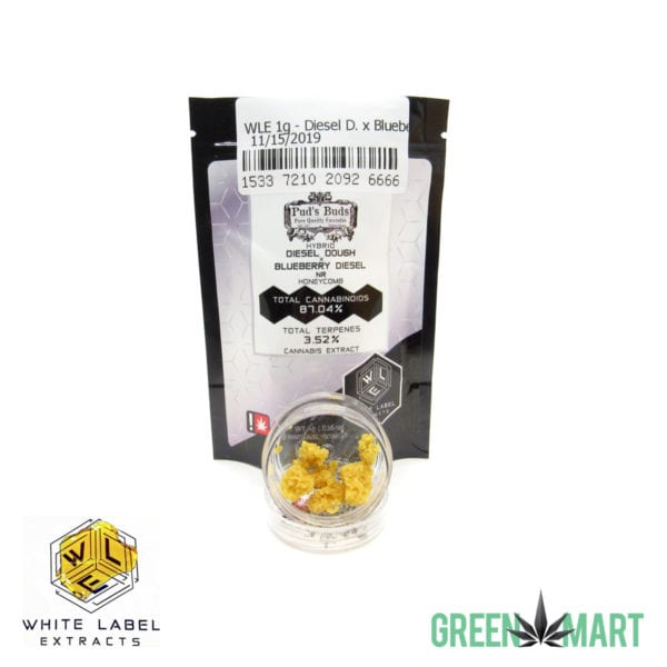 White Label Extracts - Diesel Dough x Blueberry Diesel Honeycomb
