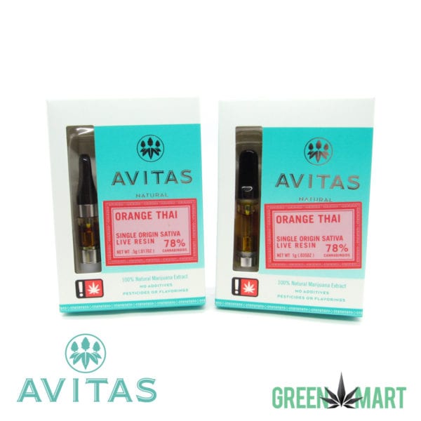Avitas Natural Cartridge - Orange Thai Live Resin Full Gram