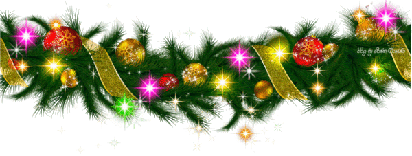 Twinkling Garland with Ornaments