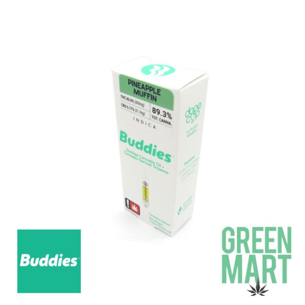 Buddies Distillate Cartridge - Pineapple Muffin 1g