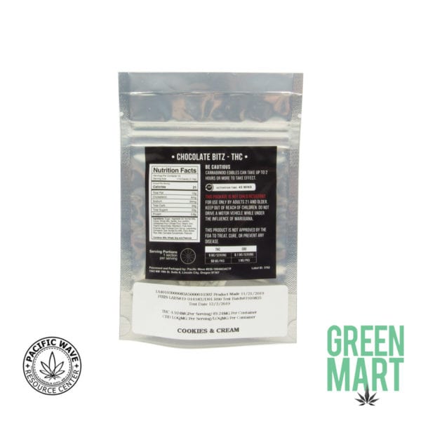 Pacific Wave Edibles - Cookies and Cream THC Chocolate Bitz